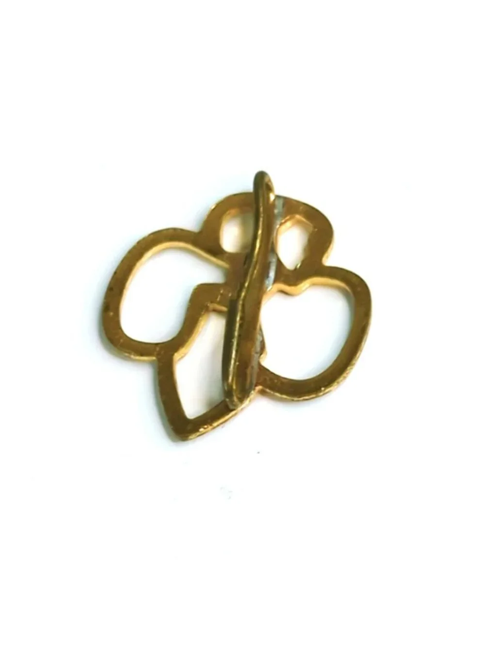 Vintage Girl Scouts Lapel Pin Brooch Gold Tone Brownie Sprite Membership